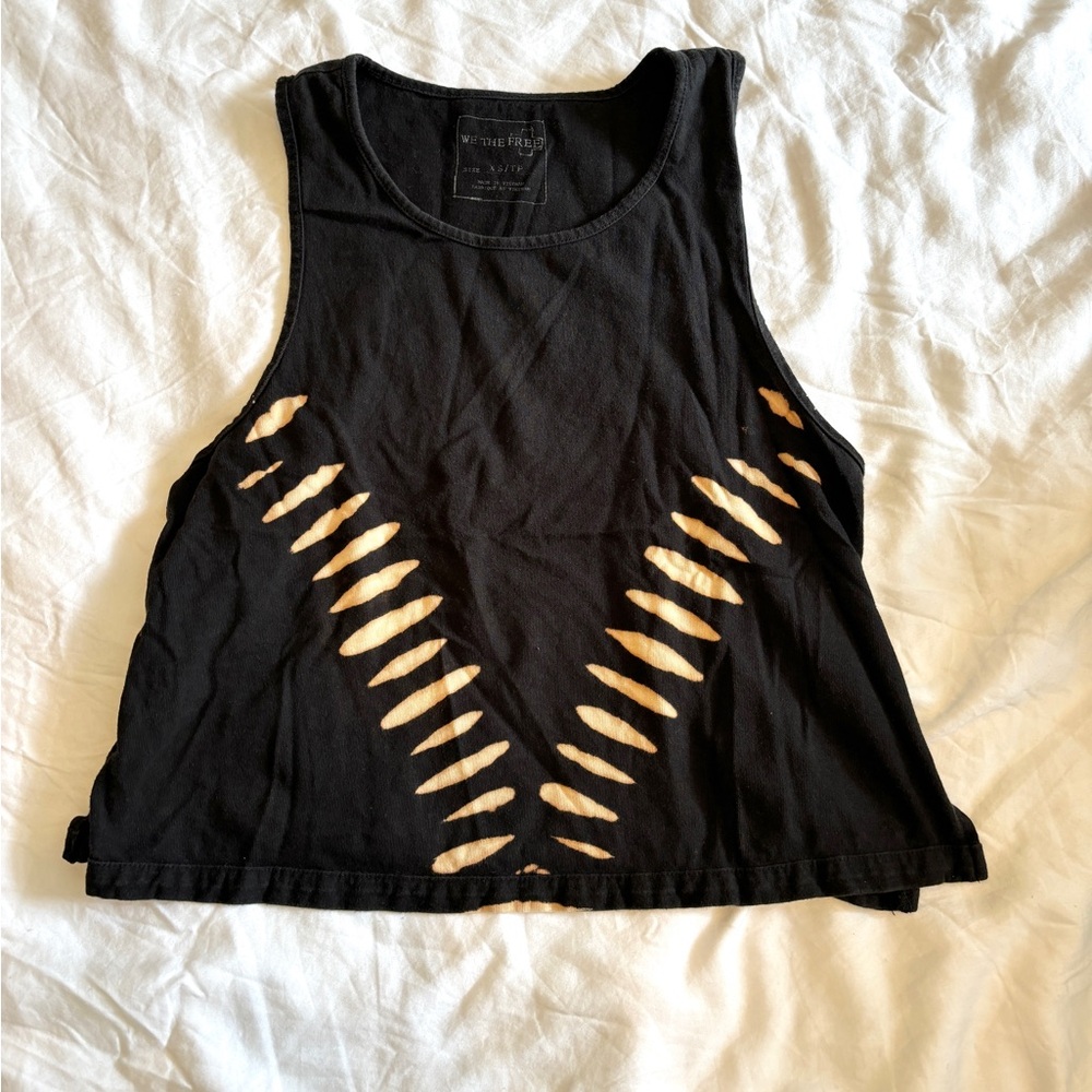 Black Acid Washed Crop Top